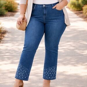 Midnight Velvet Women's Blue Jeans plus Size 24W